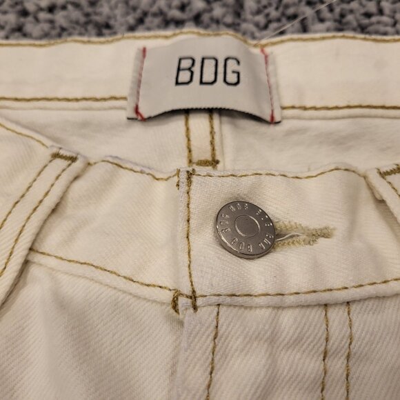 BDG Cowboy Jeans Cream White Denim Baggy Bootcut Size 31 - Picture 5 of 9